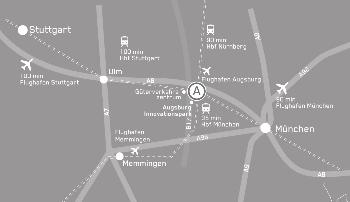 Anfahrtsplan zum Technologiezentrum Augsburg